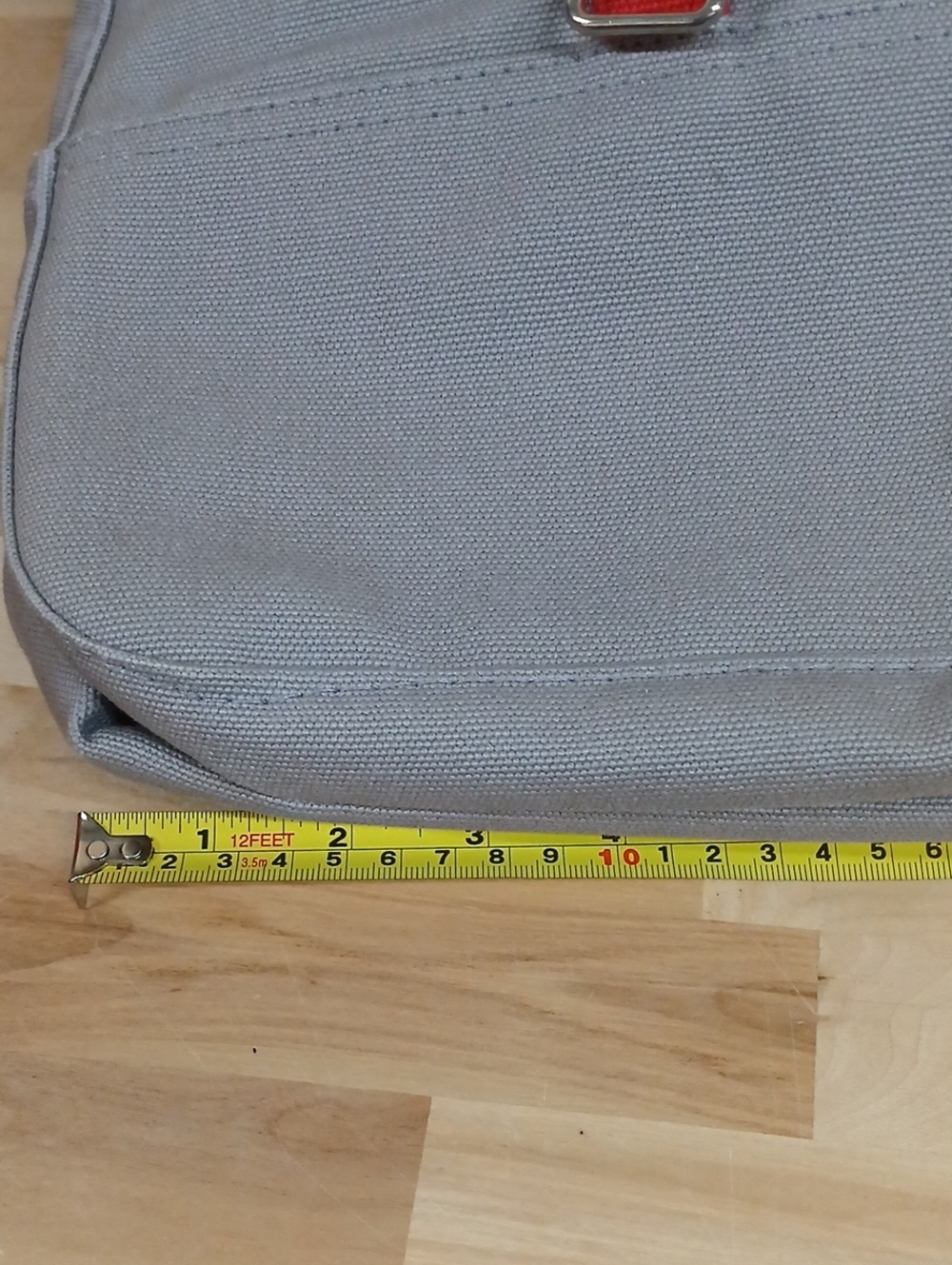 Marimekko Slate Blue Gray Canvas Messenger Bag - Picture 12 of 14
